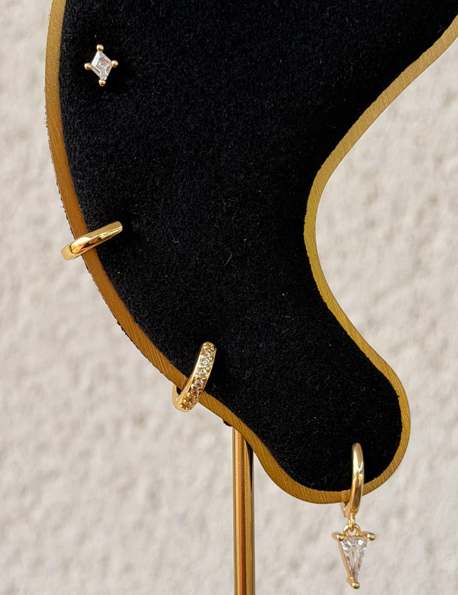 Lot de 4 boucles d'oreilles TENDANCE