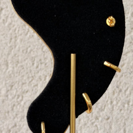 Lot de 4 boucles d'oreilles TENDANCE