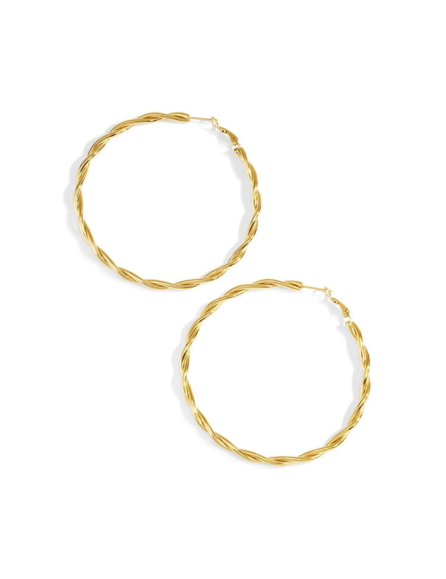 Boucles d&#39;oreilles créoles torsadées XL