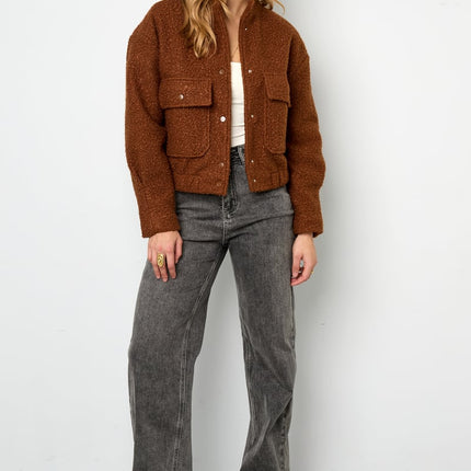 Boucle bomber jacket