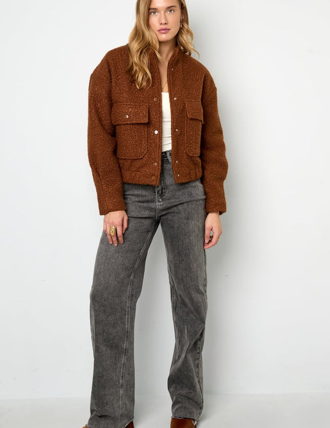 Boucle bomber jacket