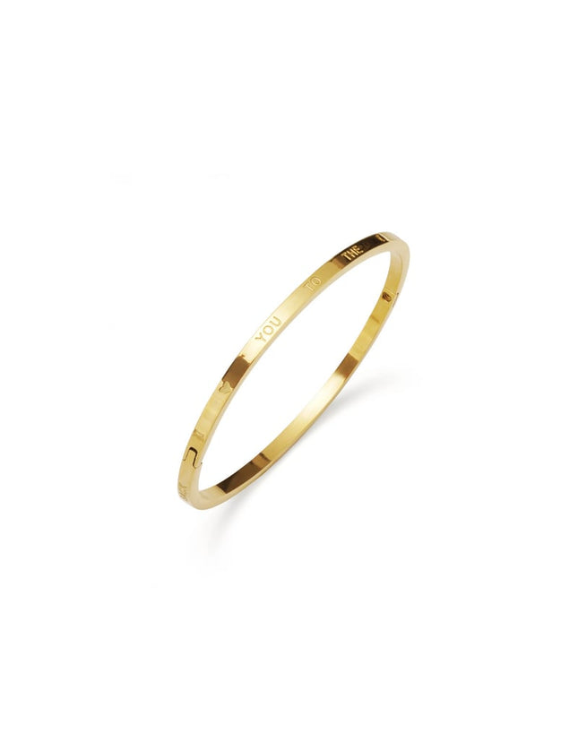 Bracelet esclave love you to the moon and back petit - doré