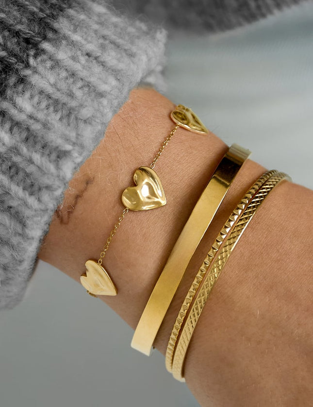 Bracelets à breloques en forme de cœur, décontractés, simples et quotidiens, bijoux pour femmes