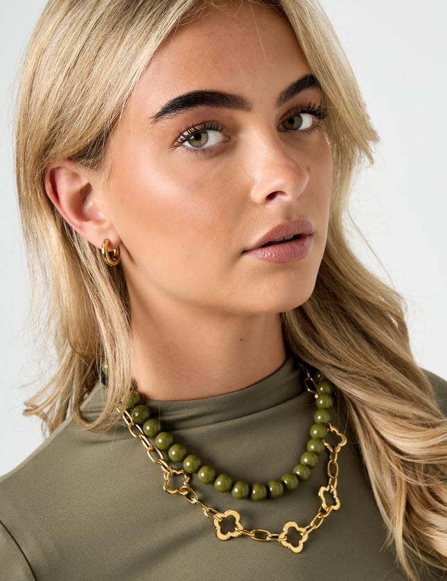 Stainless Steel Chain Necklaces Clover Casual Daily Simple Series Women's jewelry