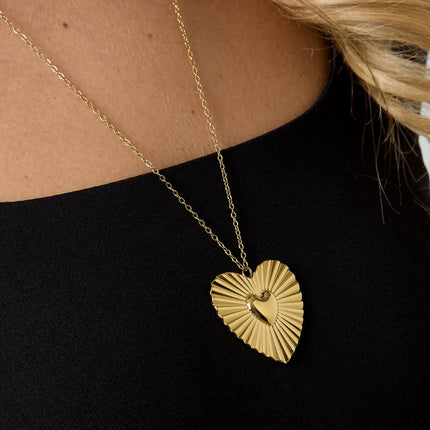 Colliers pendentifs en acier inoxydable, série cœur, décontracté, quotidien, simple, bijoux pour femmes