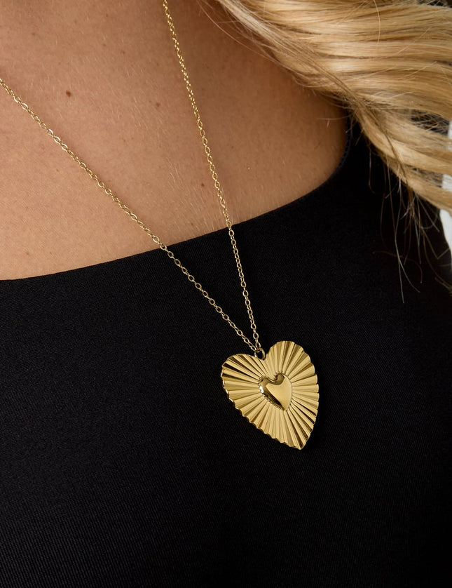 Colliers pendentifs en acier inoxydable, série cœur, décontracté, quotidien, simple, bijoux pour femmes