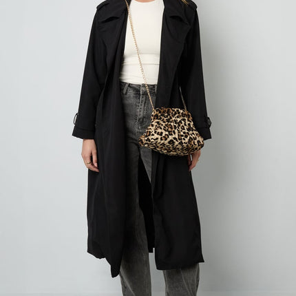 Sacs à bandoulière imprimé léopard décontractés en coton, accessoires quotidiens