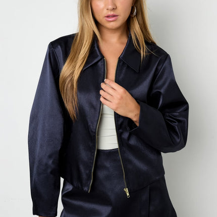 Veste aspect satin