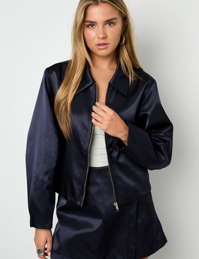Veste aspect satin